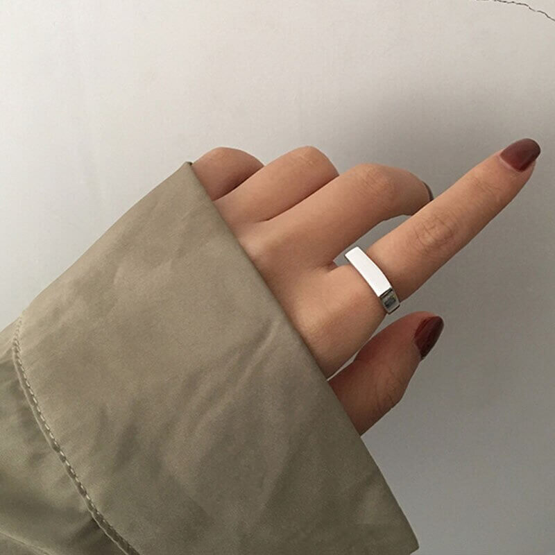 Adjustable Silver Nordic Ring